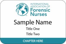 (image for) International Association of Forensic Nurses Standard White badge - Large B