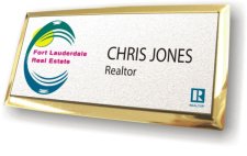 (image for) Fort Lauderdale Real Estate Executive White Gold Framed Badge