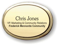 (image for) Frederick Mennonite Community Executive Oval Gold Badge