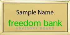 (image for) Freedom Bank Large Executive Gold badge