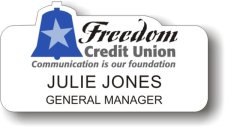 (image for) Freedom Credit Union Shaped Badge