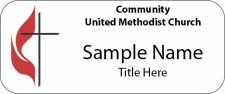 (image for) Community United Methodist Church - Standard White Badge