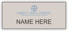 (image for) Garrett-Stotz Silver Badge (Square Corners)