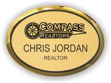 (image for) Compass Realtors Gold Executive Oval Badge