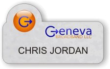 (image for) Geneva Broadband Silver Shaped Badge