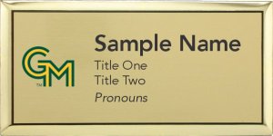 (image for) George Mason University Executive Gold Badge - With Pronouns