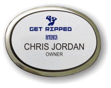 (image for) Get Ripped America Executive Oval Silver Badge
