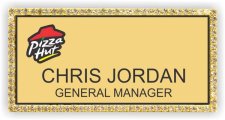 (image for) Pizza Hut Logo 1 Gold Executive Bling Badge (NiceGuard)