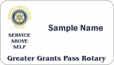 (image for) Greater Grants Pass Rotary White Name Badge