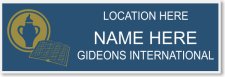 (image for) Gideon's International Blue Badge - International Fixed Text