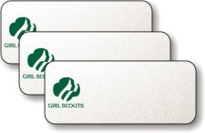 (image for) Girl Scouts 25 Pack of Silver Logo Only Badges