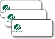 (image for) Girl Scouts 25 Pack of White Logo Only Badges