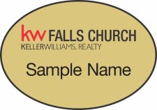 (image for) Keller Williams Falls Church Gold Oval Badge