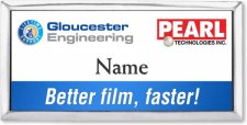 (image for) Gloucester Lifetime Support - Pearl Technologies Executive White/Silver Name Badge