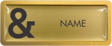 (image for) Samuels & Associates Gold Anodized Name Badge