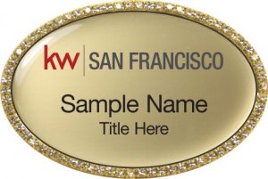 (image for) Keller Williams San Francisco Gold Oval Beyond Bling Badge