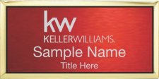 (image for) Keller Williams KW Gold Executive Red Anodized Badge