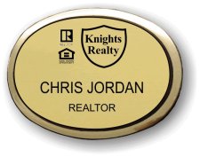 (image for) Gold Medal Athletics Knights Realty Executive Gold Oval Badge