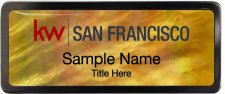 (image for) Keller Williams San Francisco Black Chrome Gold Mother of Pearl Badge