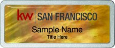 (image for) Keller Williams San Francisco Gold Mother of Pearl Pebbled badge