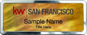 (image for) Keller Williams San Francisco Gold Mother of Pearl Polished badge