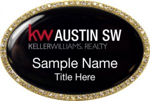 (image for) Keller Williams Austin SW Gold Oval Bling Badge