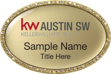 (image for) Keller Williams Austin SW Gold Oval Bling Badge