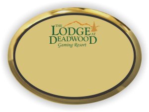 (image for) Logo Only Lodge at Deadwood Executive Oval Gold Badge