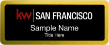 (image for) Keller Williams San Francisco Prestige Gold Anodized Black Badge