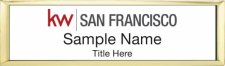 (image for) Keller Williams San Francisco Small Gold Executive Badge White Insert