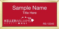 (image for) Keller Williams Maui Executive Gold Badge with Red Insert