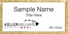 (image for) Keller Williams Maui Bling Gold Badge with White Insert