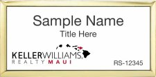 (image for) Keller Williams Maui Executive Gold Badge with White Insert