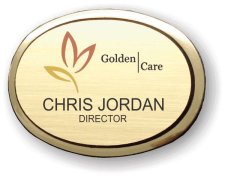 (image for) Golden Care Executive Oval Gold Badge