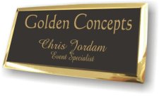 (image for) Golden Concepts Executive Black Gold Framed Badge