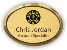 (image for) Gold's Gym Oval Executive Gold Badge