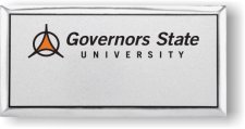 (image for) Governors State University Silver Executive Badge Logo Only