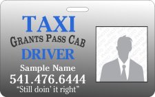 (image for) Grants Pass Cab Horizontal Photo ID Badge