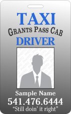 (image for) Grants Pass Cab Vertical Photo ID Badge