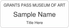 (image for) Grants Pass Museum of Art Standard White Badge