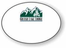 (image for) Highway West Vacations Grand Lake Lodge Oval White badge - Logo Only
