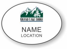 (image for) Highway West Vacations Grand Lake Lodge Oval White badge