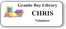 (image for) Granite Bay Library White Badge