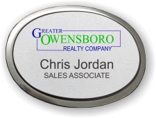 (image for) Greater Owensboro Realty Company Silver Executive Oval Badge