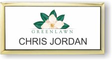 (image for) Greenlawn Memorial Park & Funeral Home Executive White Gold Framed Badge
