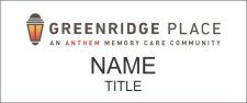 (image for) Greenridge Place Standard White Square Corner badge
