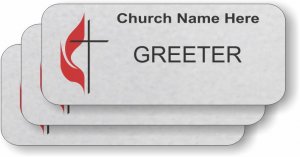 (image for) The United Methodist Church Silver Badge Greeter Bundle (25 Badges)