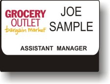 (image for) Grocery Outlet White Pocket Badge