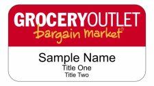 (image for) Grocery Outlet Red Logo White Badge - Tagline Option