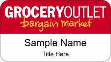 (image for) Grocery Outlet Red Logo White Badge - Tagline Option - Large